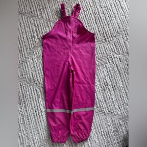 Pink Rain Pants with Reflective Stripe